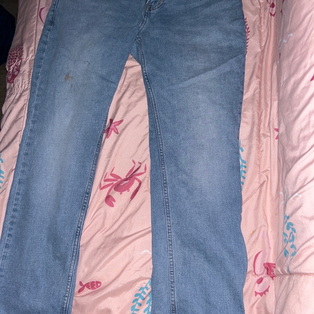 stained jeans